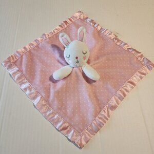 Circo Sleeping Bunny plush lovey security blanket pink polka dot